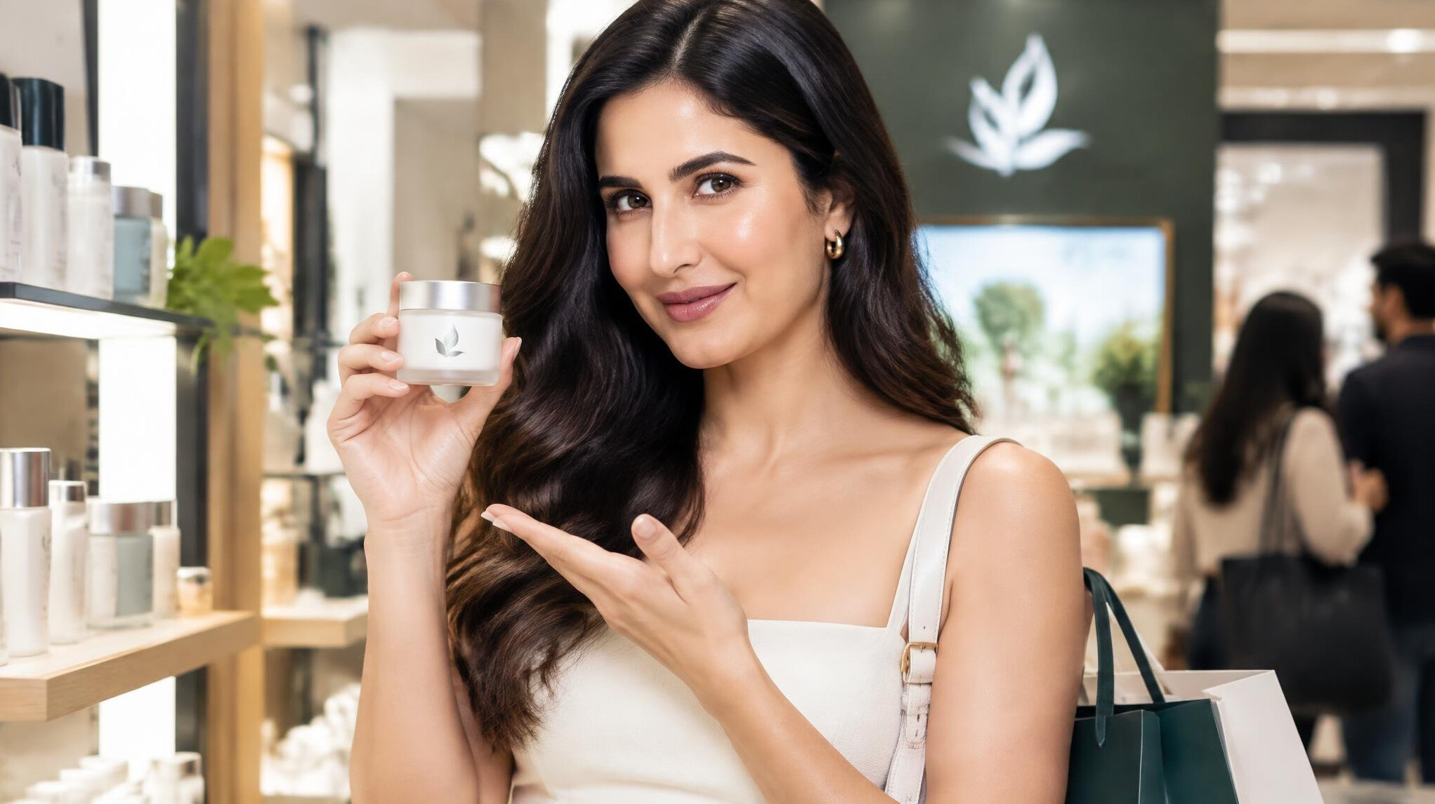 celebrity holding product