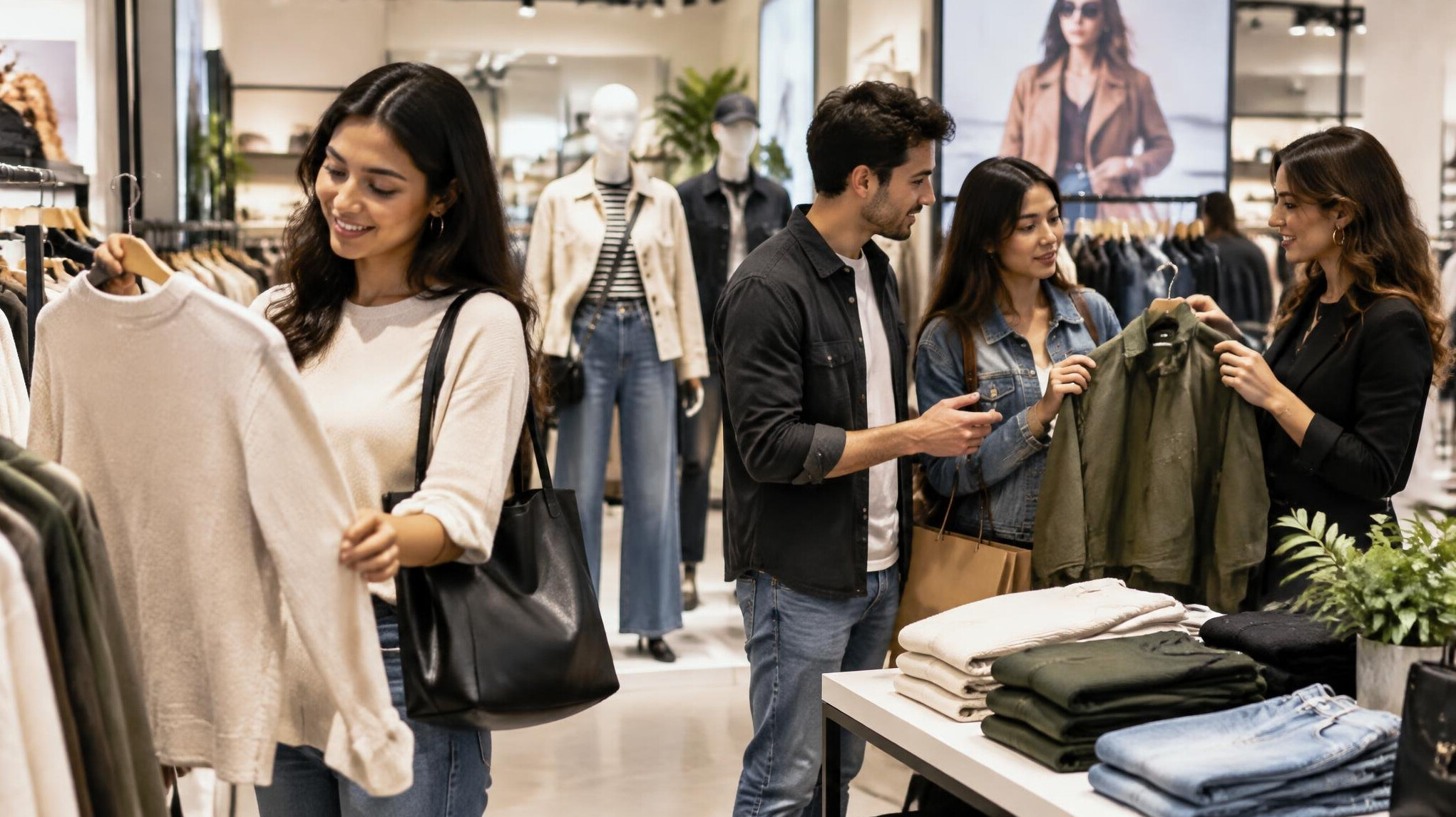 people shopping in store