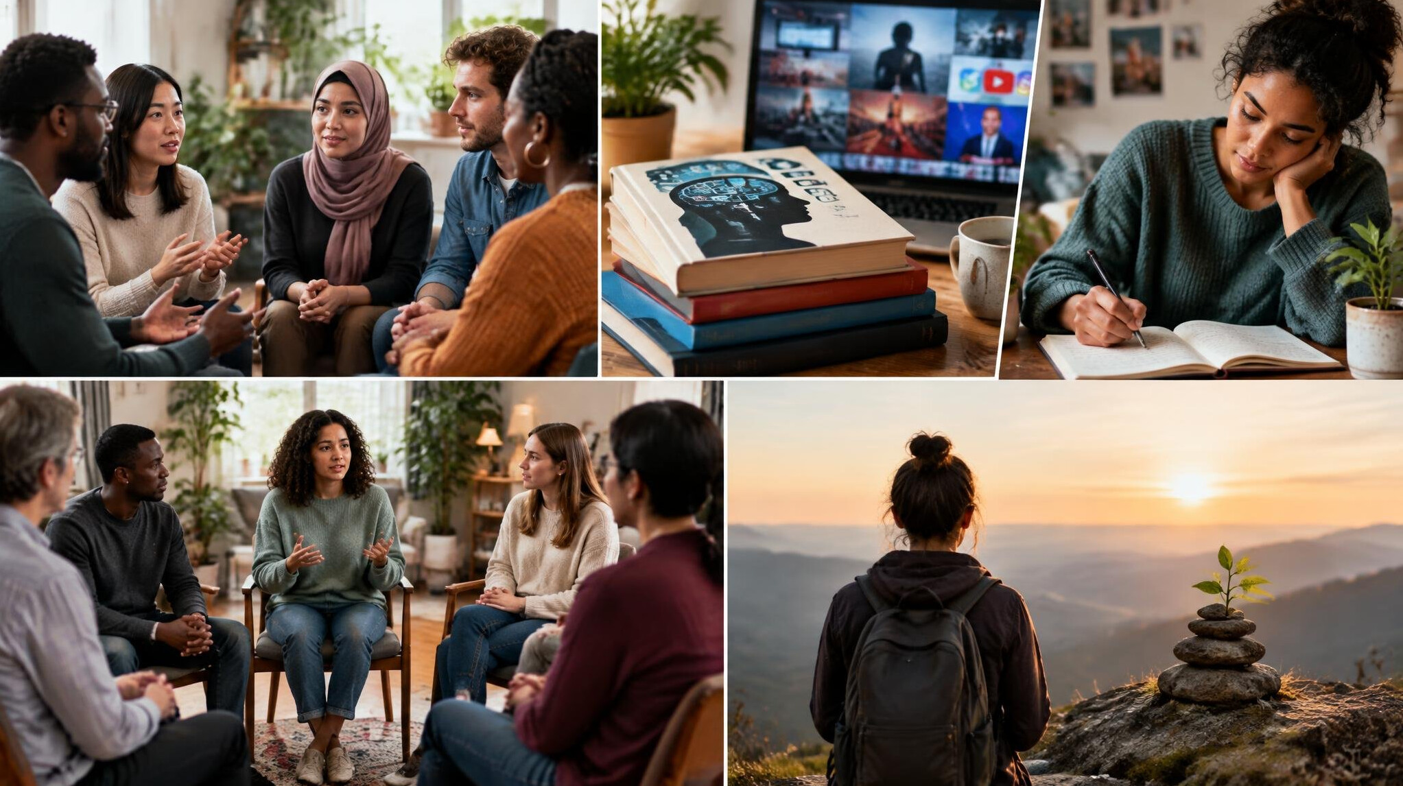 diverse people discussing