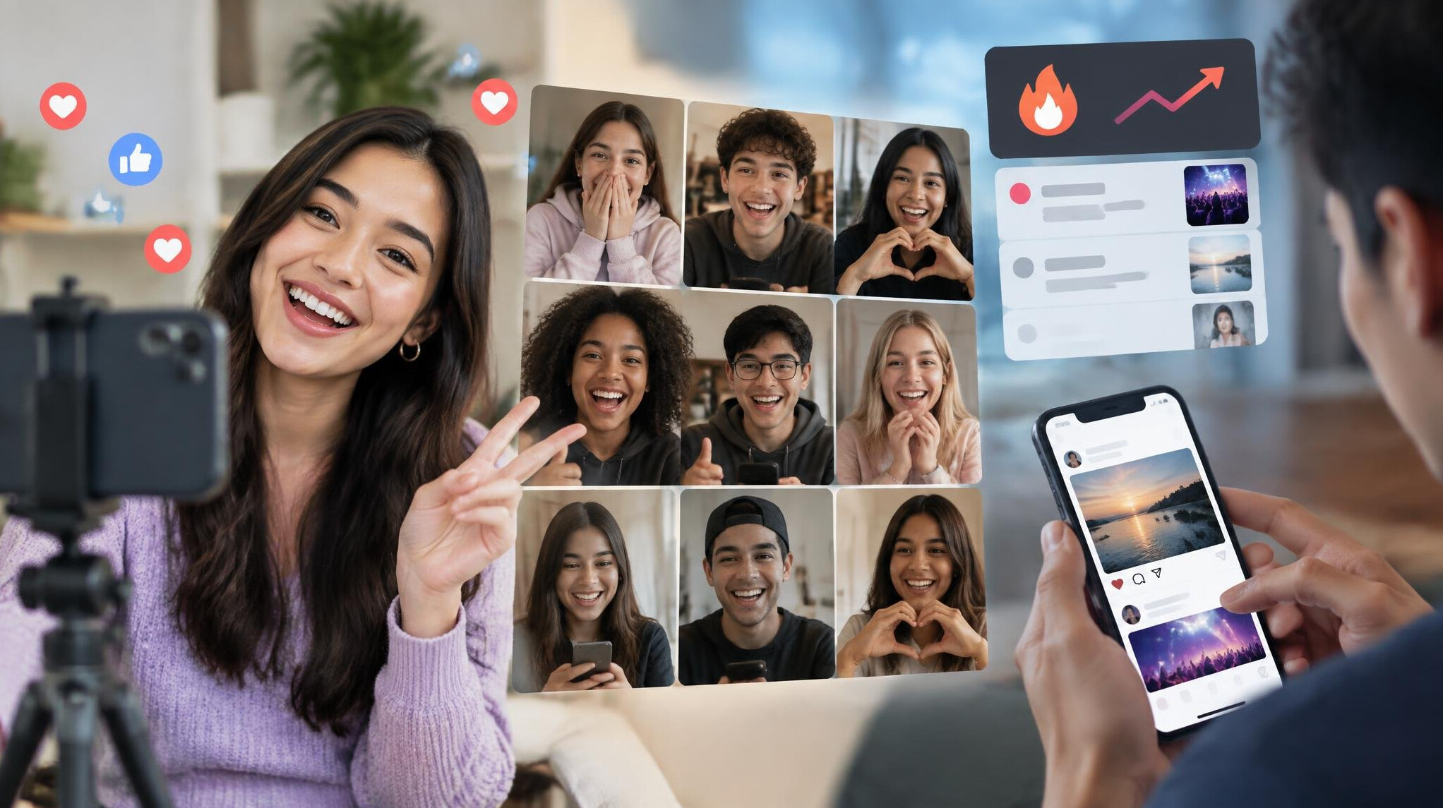 social media influencer posting